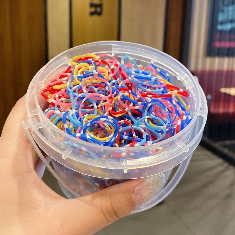 Thun Cột Tóc Dùng Một Lần Độ Co Giãn Cao Màu Sắc Xinh Xắn