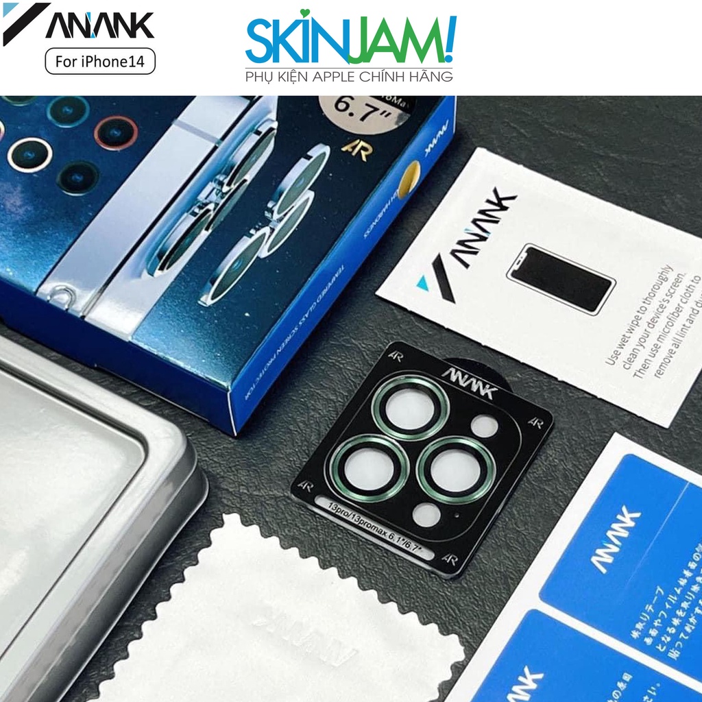 Kính Cường Lực ANANK Công Nghệ AR Chống Lóe Hình Ảnh Bảo Vệ Camera Cho iP 15Promax/ 15Pro/ 15/ 14Promax/ 13Pro