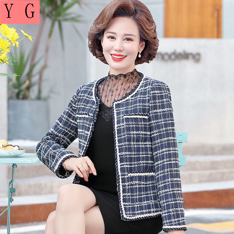 Áo Khoác Ngắn Phong Cách Phương Tây Thời Trang Mùa Thu Dành Cho Phụ Nữ Độ Tuổi Trung Niên 40-50