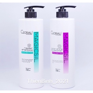 Combo Cặp Dầu Gội Xả  Phục Hồi Ceorali Magicsil 720ml LINH COSMETICS Shampoo Conditioner ( Tặng túi giấy )