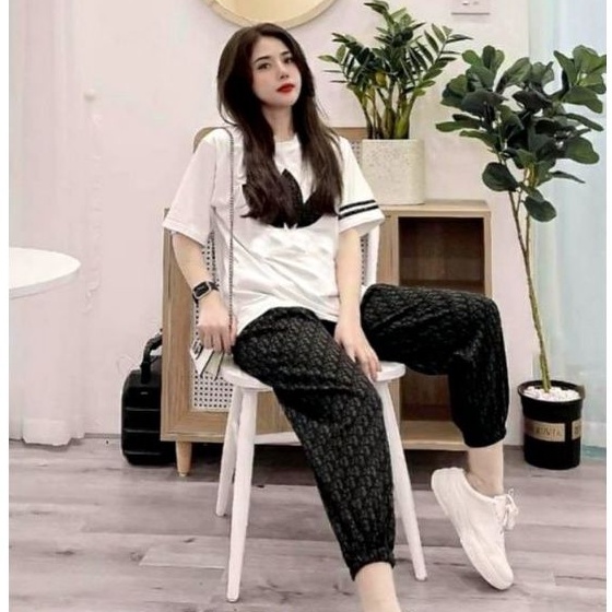 Áo thun nữ dáng thể thao cổ tròn form rộng chính hãng PAPAKIDS size 10-70kg