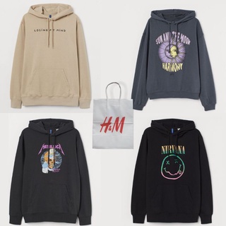 Áo hoodie h & m sun and the moon / entallica justice / airvana nhiều màu / losing my mind