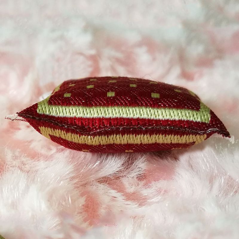 Gối Tựa Sofa Màu Đỏ Tỉ Lệ 1 / 12 Độc Đáo Trang Trí Nhà Búp Bê