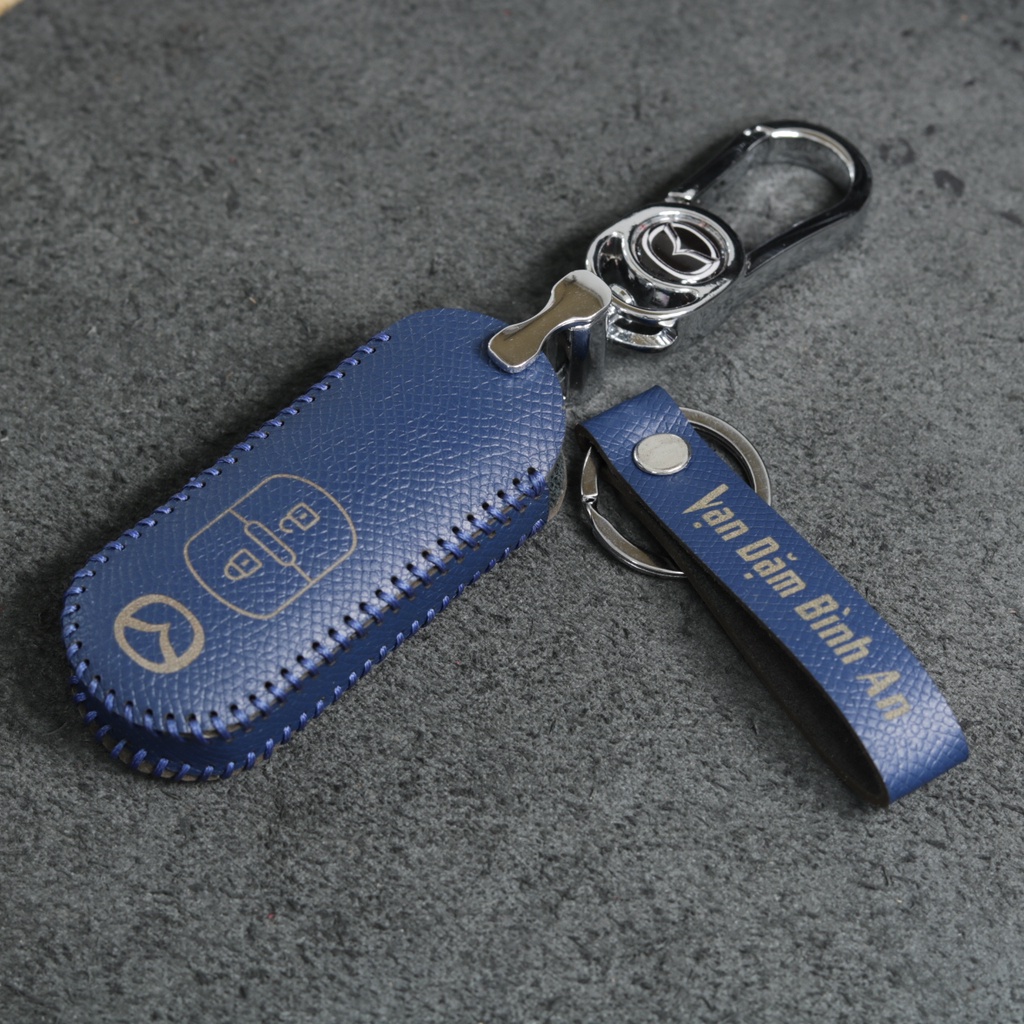 Bọc chìa khoá Mazda CX5 CX8 2 3 2 nút bấm, bao da, ốp chìa khoá, nhiều màu, khâu thủ công Mazda1