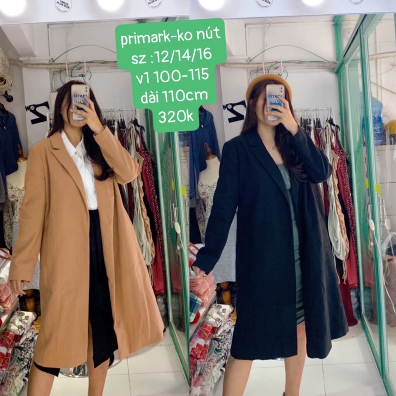 Áo dạ PRIMARK bigsize xuất xịn
