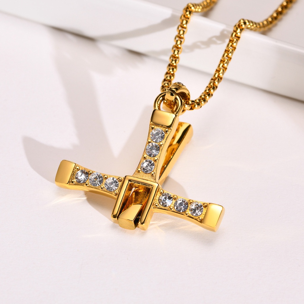 Vòng cổ Mặt Thánh Giá Mạ Vàng Thời Trang Cổ Điển