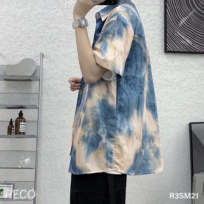 Áo sơ mi nam nữ Hàn Quốc cao cấp dáng rộng tay lỡ Shirt Loose R3SM21
