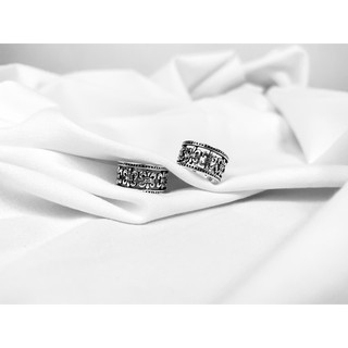 Nhẫn mạ bạc 925 hoạ tiết chrome heart cực sang