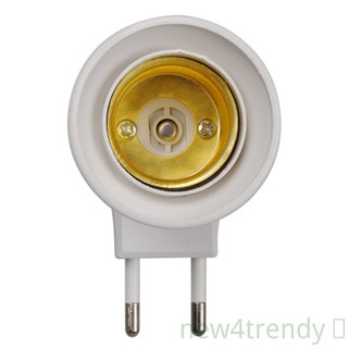 Đế cắm bóng đèn E27 phích cắm Eu có công tắc