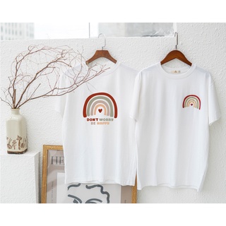 Áo phông cotton 100% By Maru Rainbow 2 | Đồ đôi