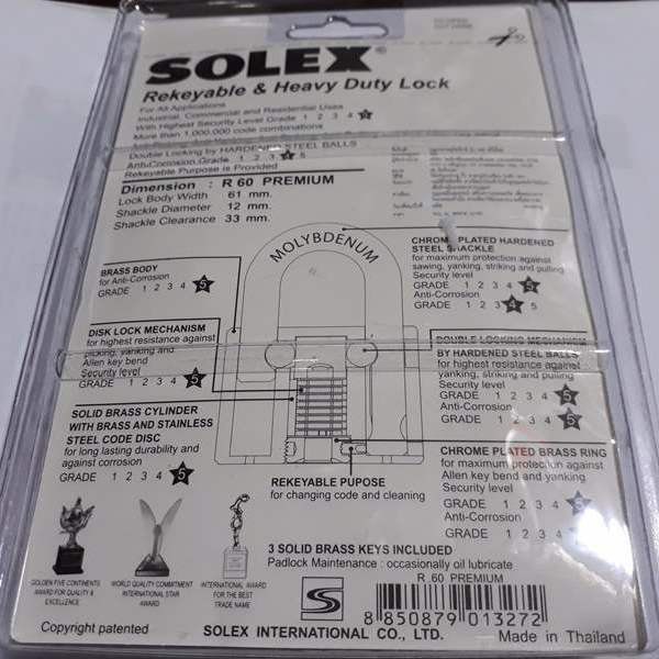 Khóa solex R60 chính hãng