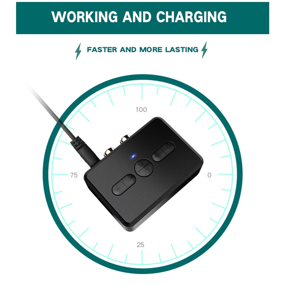 Bộ Chuyển Đổi Âm Thanh Bluetooth 5.0 RCA 3.5mm Cho Loa Xe Hơi