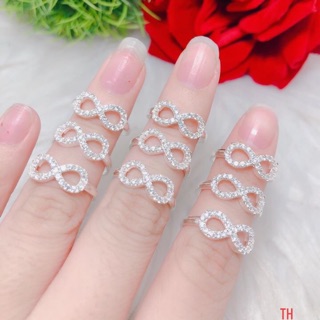 Nhẫn đá vô cực chuẩn bạc ta sáng đẹp