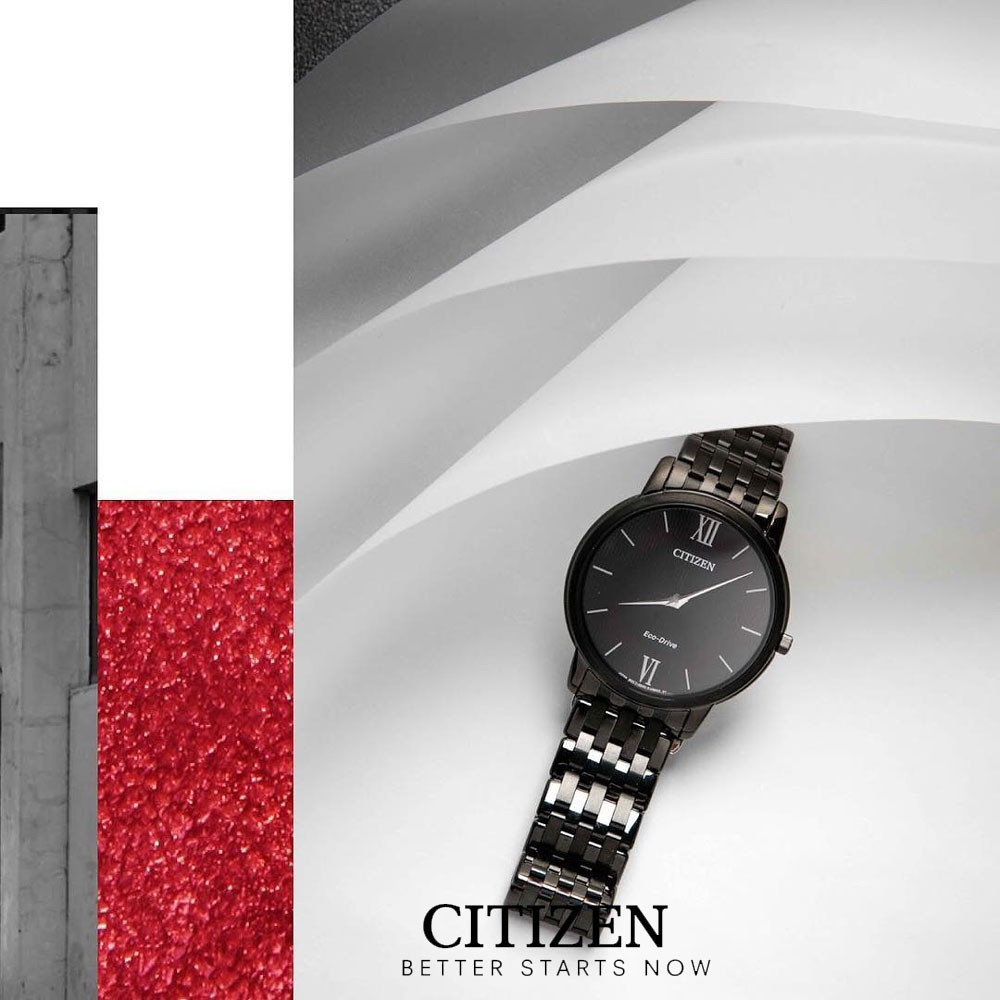 Đồng Hồ Nam Citizen Siêu Mỏng Dây Thép Không Gỉ AR1135-87E - Mặt Đen