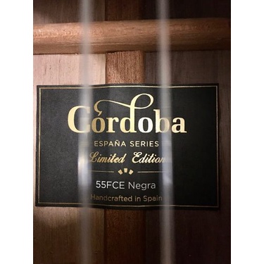 Guitar Classic Cordoba 55FCE Negra