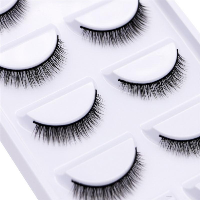 Set 5 cặp lông mi giả ngắn tự nhiên có thể hỗ trợ tạo mắt hai mí | BigBuy360 - bigbuy360.vn