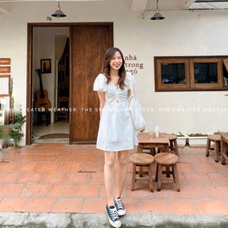 Váy đũi ngắn dây rút ngực