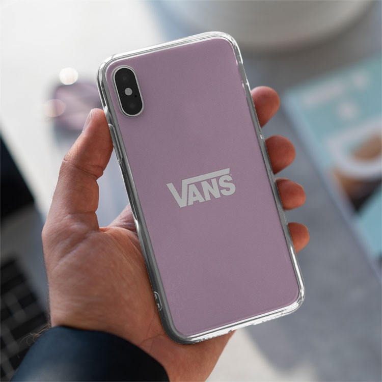 Ốp IP màu hồng chữ vans trắng Ốp lưng thể thao Cao cấp cho các loại Iphone VANPOD00038