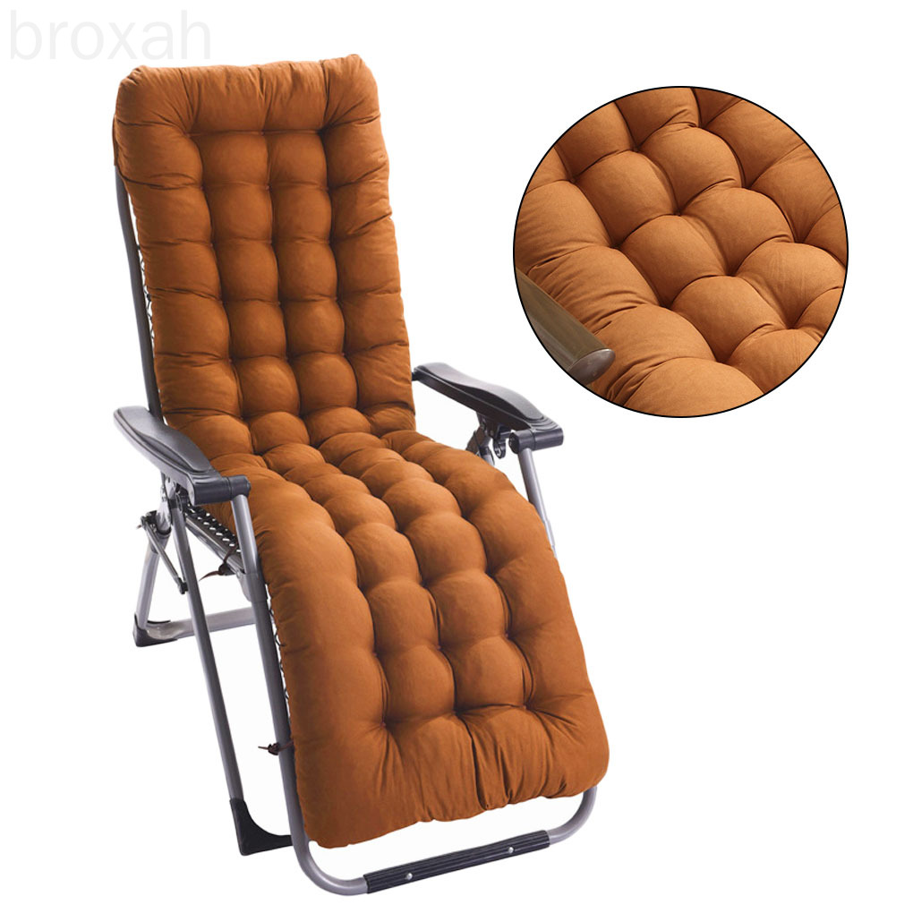 Recliner Cushion Indoor Outdoor Patio High Seat Back Chair Cushion Thick Padded Chaise Lounger Pads Mat broxah