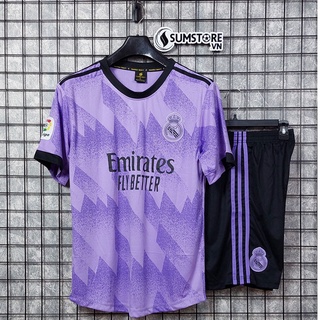 Bộ quần áo bóng đá Real Madrid Sân Khách 2022