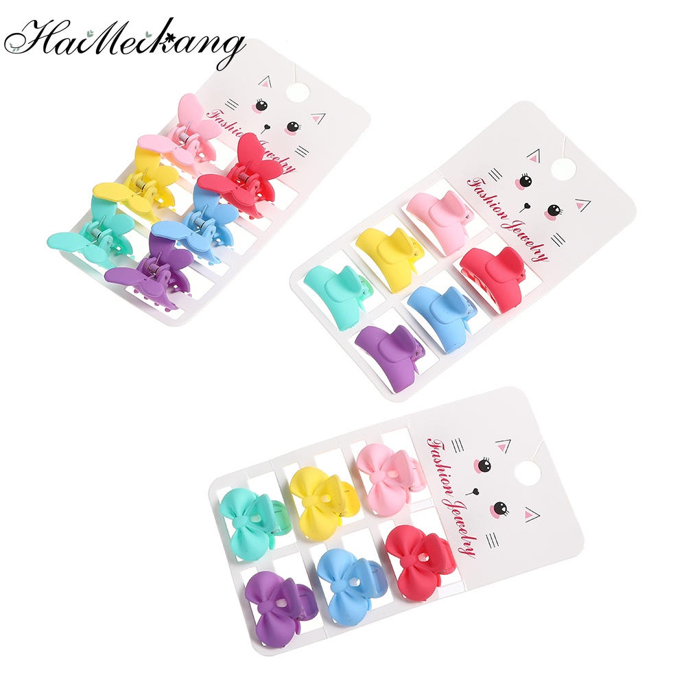 Haimeikang Set 6 kẹp tóc mini đơn giản thời trang Hàn Quốc cho nữ