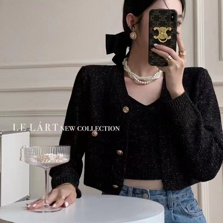 Áo dệt kim SUXI tay dài màu sắc ngọt ngào phong cách Hàn Quốc thời trang mùa thu cho nữ