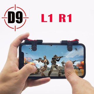 Set 2 tay cầm chơi game PUBG/Free Fire gắn điện thoại D9 cho IOS Android