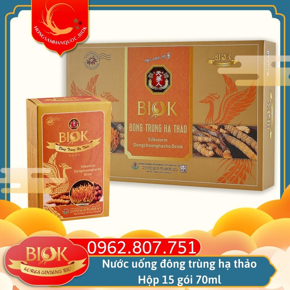 Đông trùng hạ thảo dạng nước 15 gói 70ml, Tinh chất nấm đông trùng hạ thảo thượng hạng, Thực phẩm tăng cường sức khỏe