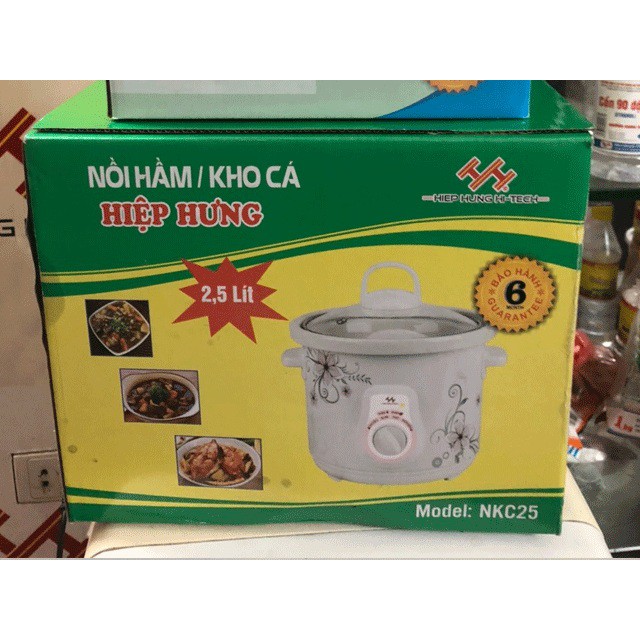 Nồi Hầm, Nấu Cháo, Kho Cá, Trưng Yến Hiệp Hưng Dung Tích 1.5 Lít Và 2.5 Lít, Bảo Hành 12 Tháng