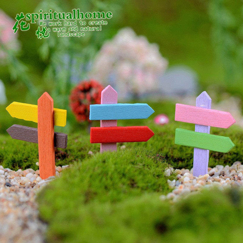 Phụ kiện Biển chỉ đường nhiều màu, trang trí tiểu cảnh, DIY, decor, handmade