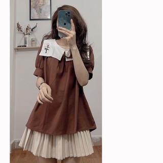 Áo sơ mi cổ vạt trắng phong cách vintage
