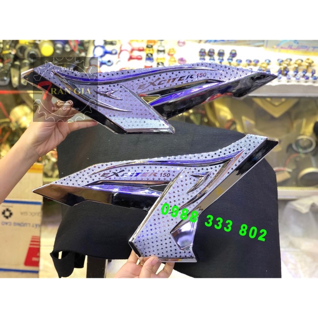 Ốp hông exciter 150 xi inox