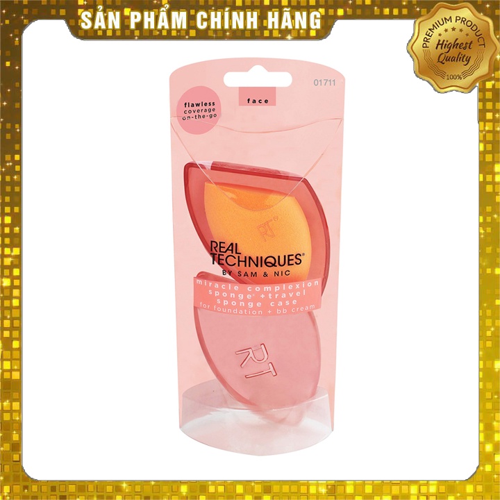 Mút kèm case đựng Mút Real Techniques Miracle Complexion Sponge