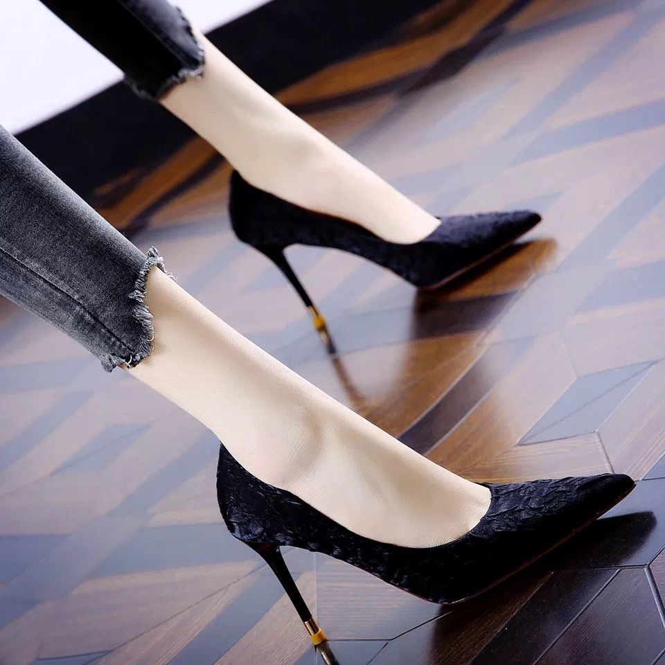 Pointed evening dress single shoes women's new temperament stiletto banquet high heels