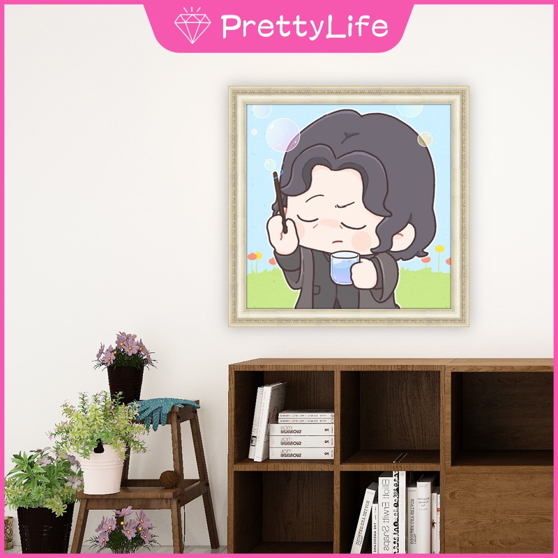 Bộ tranh đính đá 5D họa tiết Harry Potter hoạt hình độc đáo kích thước 30x30cm/40x40cm/50x50cm