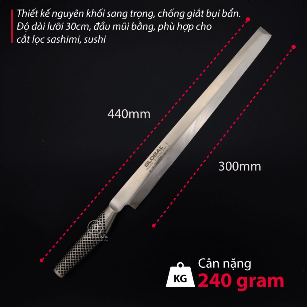 Dao bếp Nhật cao cấp Global G15R Sashimi tay phải