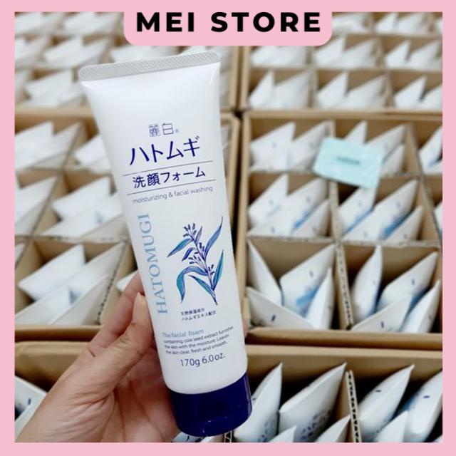 Sữa Rửa Mặt Ý Dĩ Hatomugi Dưỡng Ẩm, Trắng Da Moisturizing &amp; Facial Washing 170g