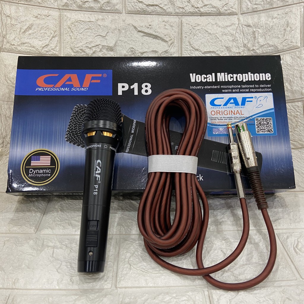 Micro hát karaoke có dây CAF P18 cao cấp chuyên nghiệp