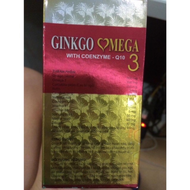 VIÊN UỐNG TUẦN HOÀN NÃO GINKGO OMEGA 3 WITH COENZYM Q10