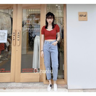 QUẦN BAGGY XANH RÁCH 3 VẠCH CHỈ QBG217