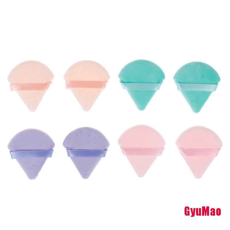 Set 2 Mút Trang Điểm Hình Tam Giác Bằng Vải Nhung Tiện Dụng