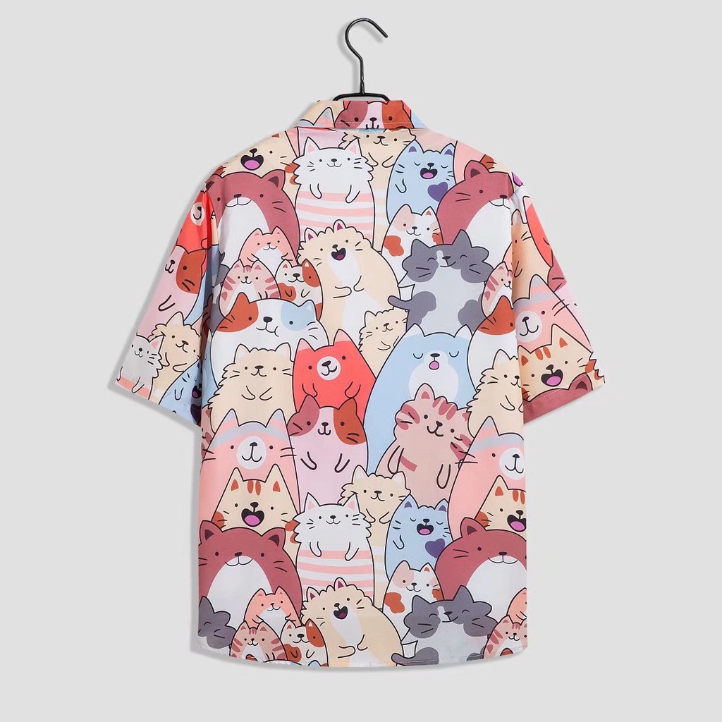 Bộ Áo Sơ Mi Tay Ngắn + Quần short Dáng Rộng Thời Trang Mùa Hè Hàn Quốc 2023 Cho Nam