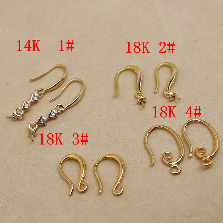 Bông Tai Móc Đính Ngọc Trai Nhân Tạo diy 18K Thời Trang
