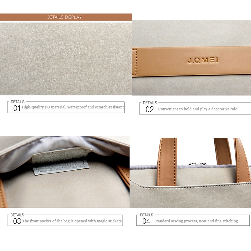 Túi đựng Laptop bằng da Pu nhám chống thấm nước 13 14 15 Inch cho nữ