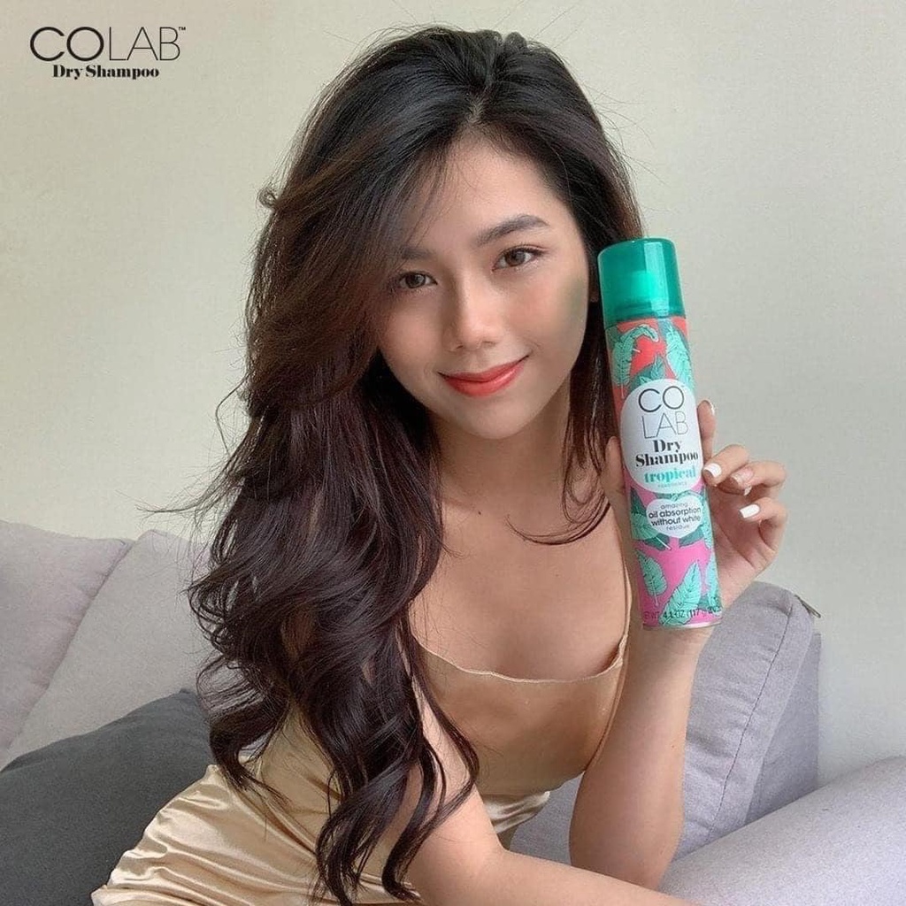 Dầu gội khô Colab Dry Shampoo 200ml giúp làm sạch da đầu mang lại mái tóc bồng bềnh và tràn đầy sức sống