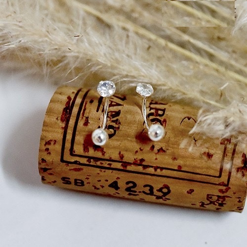 Bông tai Dot Diamond B23 - khuyên tai bạc ta nữ - phụ kiện trang sức