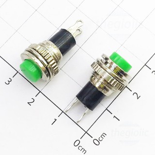 Nút nhấn đề 10mm ds-316 ren dưới núm đỏ, xanh