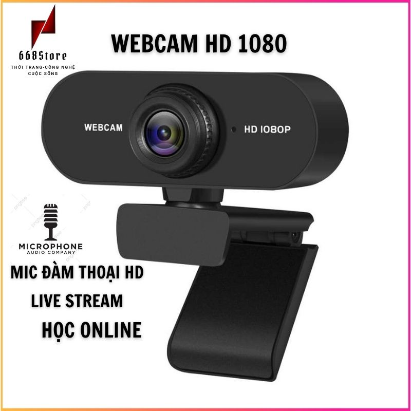 Webcam Hd 1080p 720p Tích Hợp Micro Tiện Dụng Cho Máy Tính, học online livestream, Webcam máy tính Full HD Rõ nét