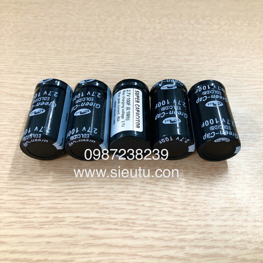 Combo 05 Siêu tụ điện 100F 2.7V