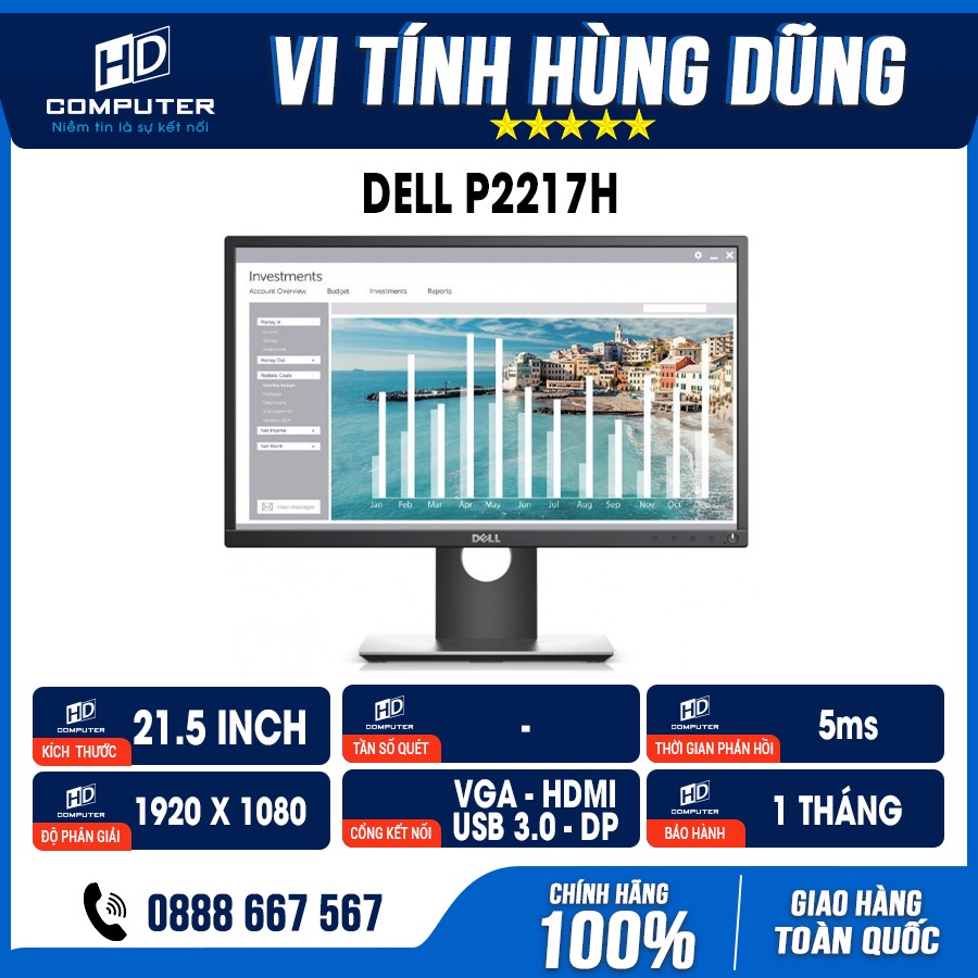 Màn hình máy tính 22 inch, LCD 22 hiệu Benq, Dell, LG, AOC, HP, Viewsonic